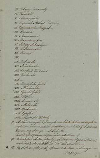 Opis inwentaryzacyjny sali posiedzeń Towarzystwa Naukowego w Collegium Iuridicum przy ul. Grodzkiej z dnia 14 XI 1849, ze zbiorów Archiwum UJ