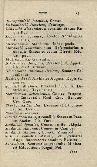 Statut Towarzystwa Naukowego Krakowskiego z Uniwersytetem Krakowskim połączonego uchwalony w roku 1815, ze zbiorów Archiwum Nauki PAN i PAU w Krakowie