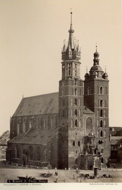Kościół Mariacki, I. Krieger, II poł. XIX wieku, ze zbiorów Archiwum Nauki PAN i PAU