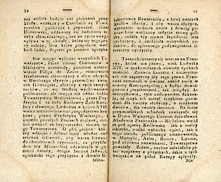 Rozprawa <em>O Towarzystwach Uczonych</em>, opublikowana w tomie pierwszym <em>Rocznika Towarzystwa Naukowego z Uniwersytetem Krakowskim połączonego</em> z roku 1817, strony 20-21