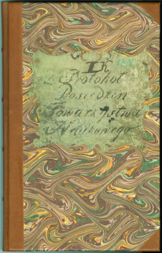 Księga protokołów posiedzeń Towarzystwa Naukowego Krakowskiego z lat 1816-1834, ze zbiorów Archiwum Nauki PAN i PAU