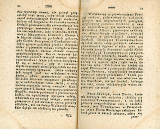 Rozprawa <em>O Towarzystwach Uczonych</em>, opublikowana w tomie pierwszym <em>Rocznika Towarzystwa Naukowego z Uniwersytetem Krakowskim połączonego</em> z roku 1817, strony 22-23