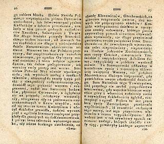 Rozprawa <em>O Towarzystwach Uczonych</em>, opublikowana w tomie pierwszym <em>Rocznika Towarzystwa Naukowego z Uniwersytetem Krakowskim połączonego</em> z roku 1817, strony 26-27